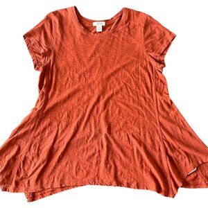 🔥 4 for $20 DEAL 🔥Style & Co Women’s Rust Orange Swing Top Size M